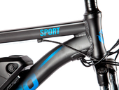 Электровелосипед INTRO Sport (Черно-синий) - Фото 10